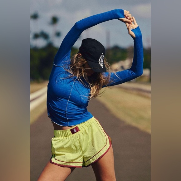 Free People Movement ~ Varsity Blues Shorts ~ NWT~ XS ~ Lime - Picture 11 of 16